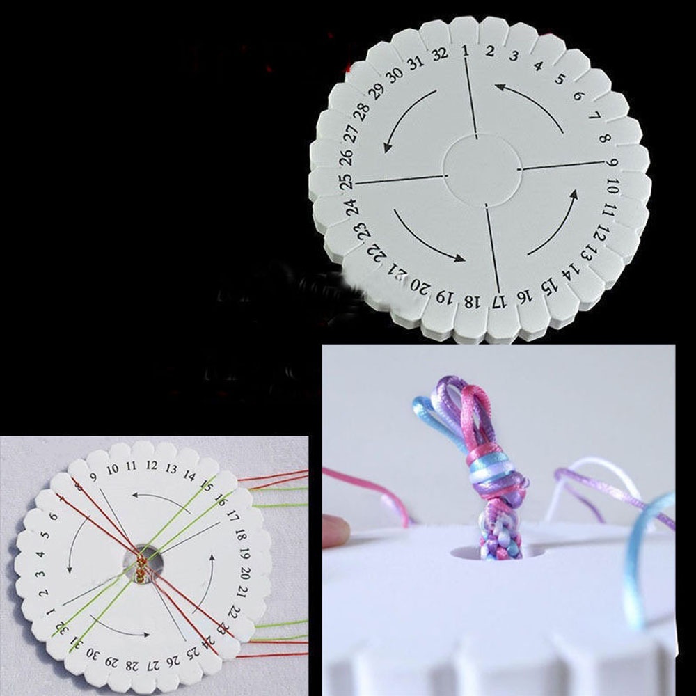 2 Đĩa tròn hỗ trợ bện dây Kumihimo 100mm x 10mm dùng làm đồ trang sức DIY