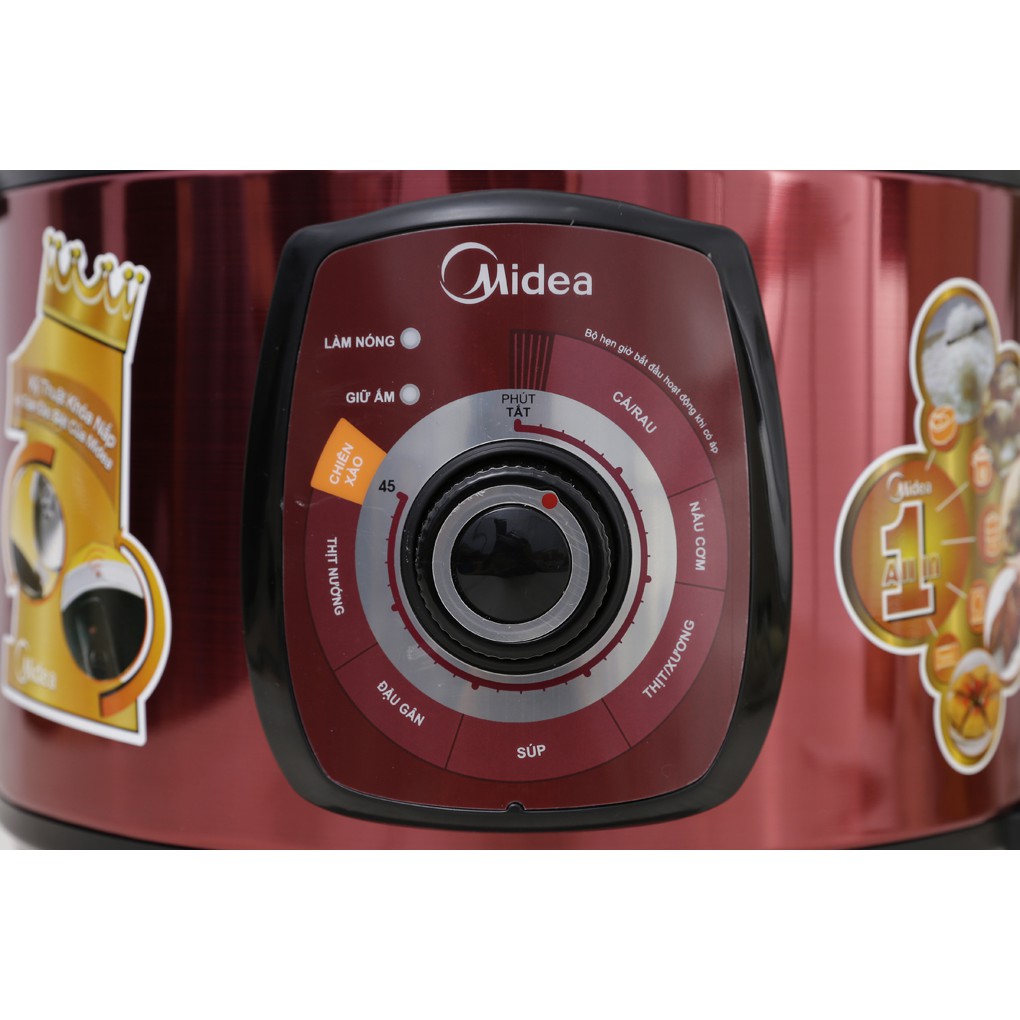 Nồi áp suất điện Midea 5 lít MY-CH501A Đỏ