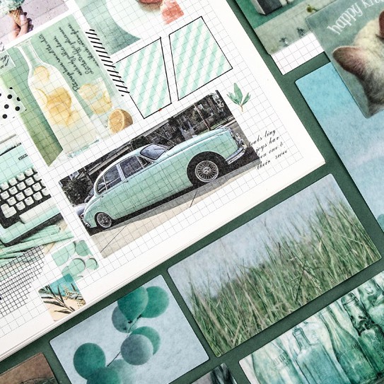 <Video Review> Bộ Sticker Hình Dán Phong Cách Vintage Trang Trí Sổ Tay Nhật Ký Điện Thoại Khay Đựng Bút M010