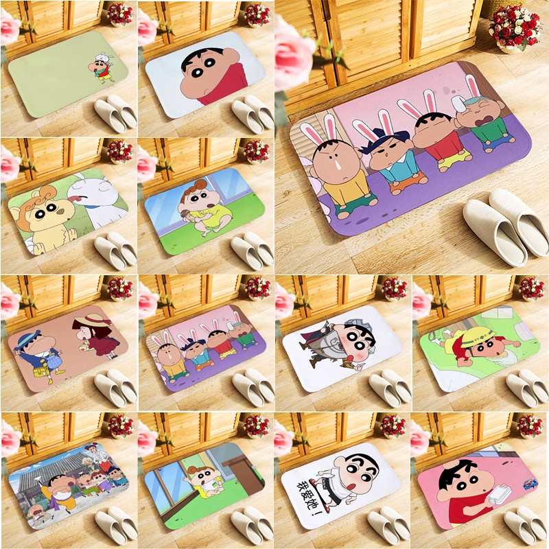 Thảm lót cửa chùi chân Chống Trượt In Hình shin-chan Nhiều Màu Sắc