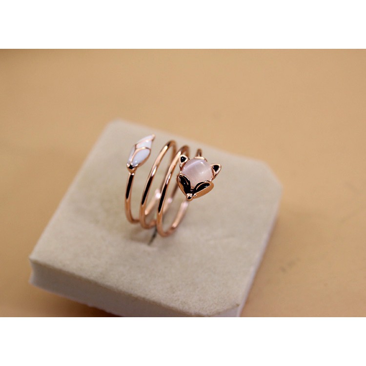 Nhẫn đeo tay bằng kim loại đính đá thời trang Hàn Quốc cho nữ