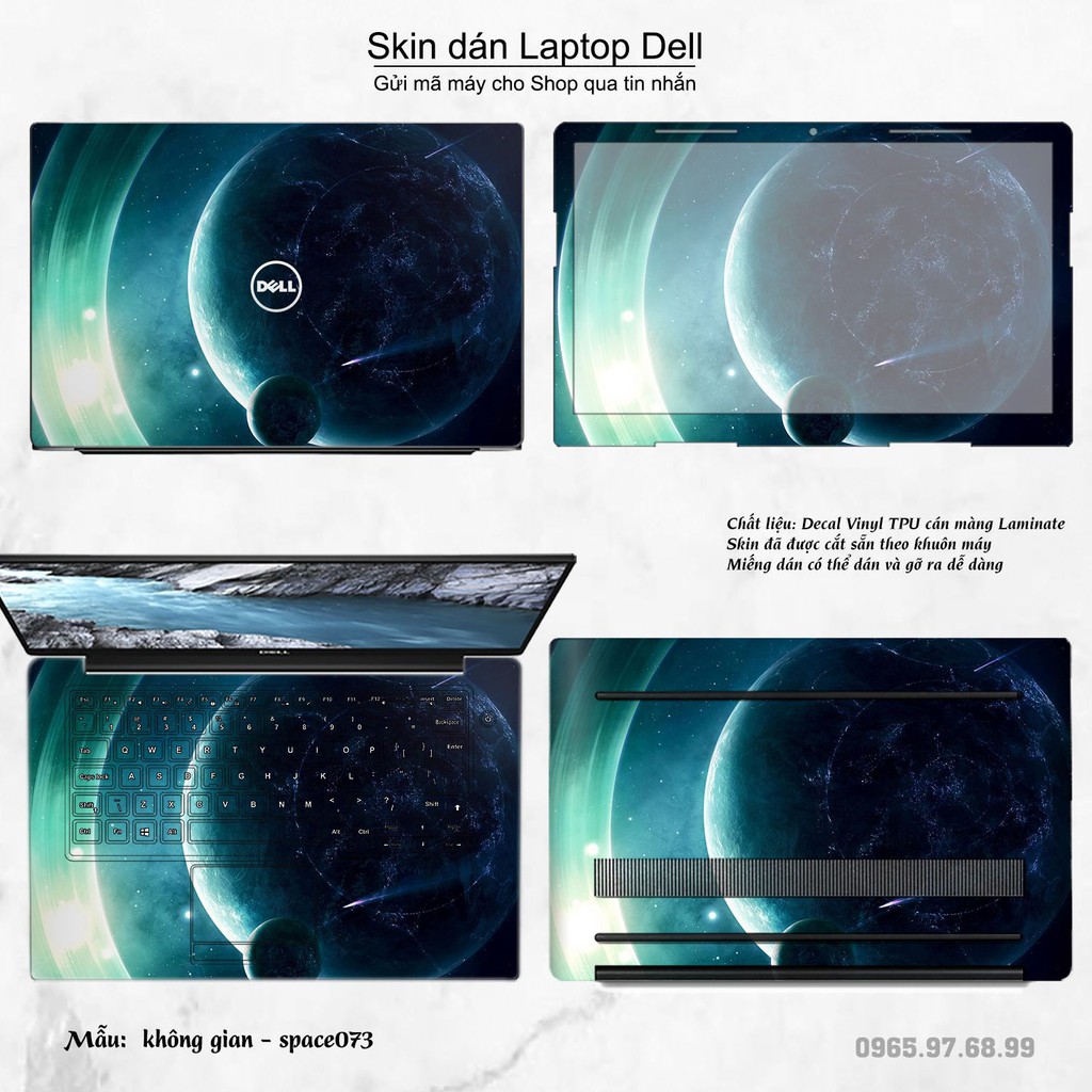 Skin dán Laptop Dell in hình không gian nhiều mẫu 13 (inbox mã máy cho Shop)