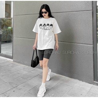 SET ÁO THUN IN QUẦN LEGGING NGỐ