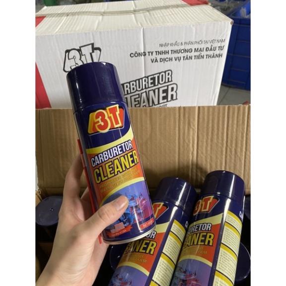 Xịt chế lạc đà 3T chính hãng 420G tính năng tẩy trừ mạnh các chất đóng bám như: bụi bẩn, cắn dầu, màng sơn