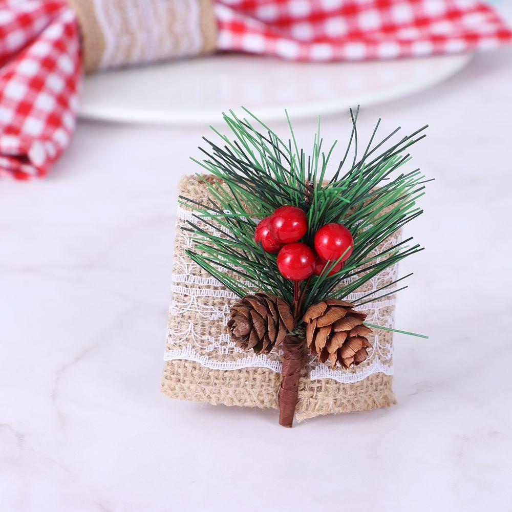 Vòng Nhẫn Treo Khăn Ăn Bằng Kim Loại Trang Trí Giáng Sinh DIY