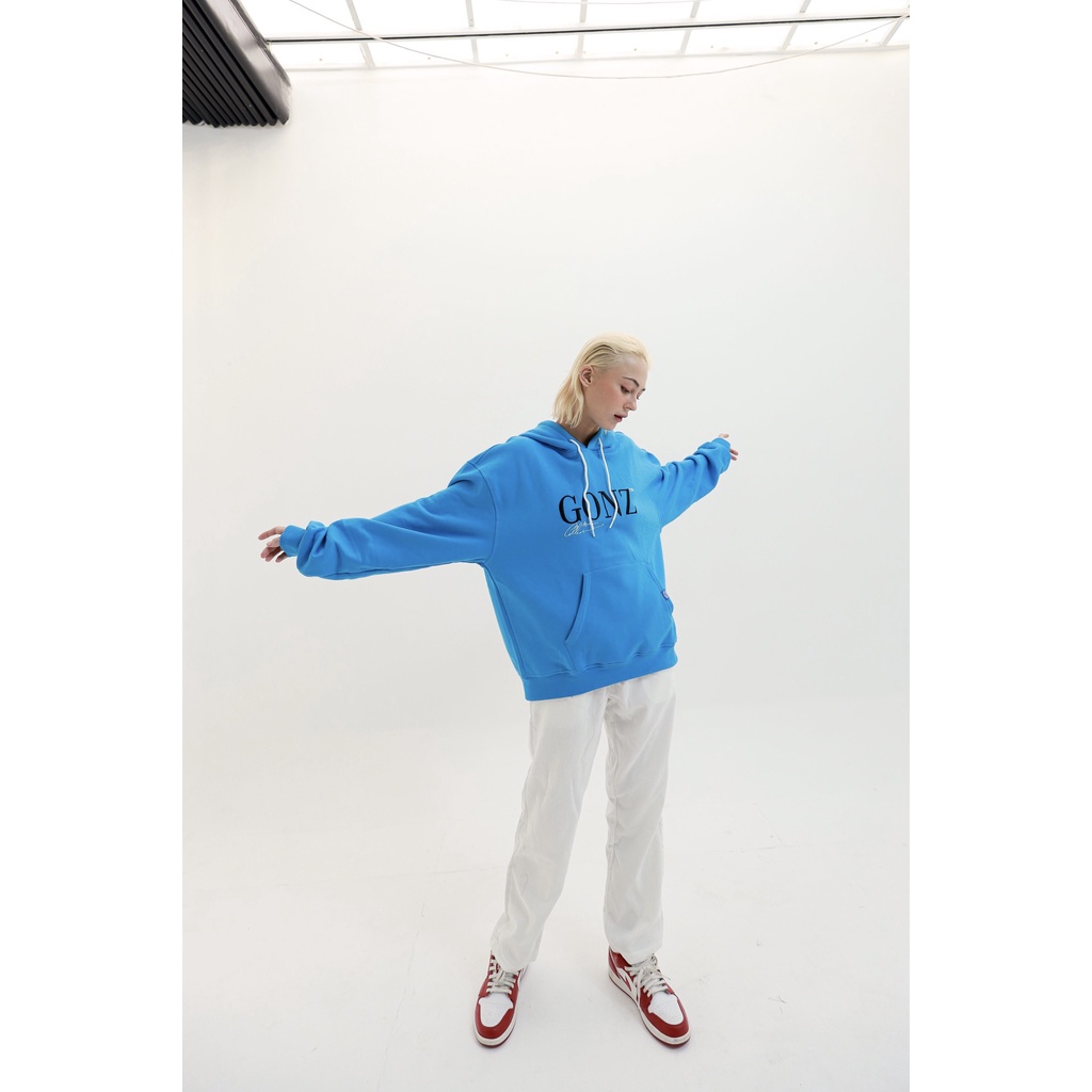 Áo Hoodies Gonz Xanh Dương HD01 áo khoác unisex form rộng nữ nam ,có mũ thời trang | BigBuy360 - bigbuy360.vn