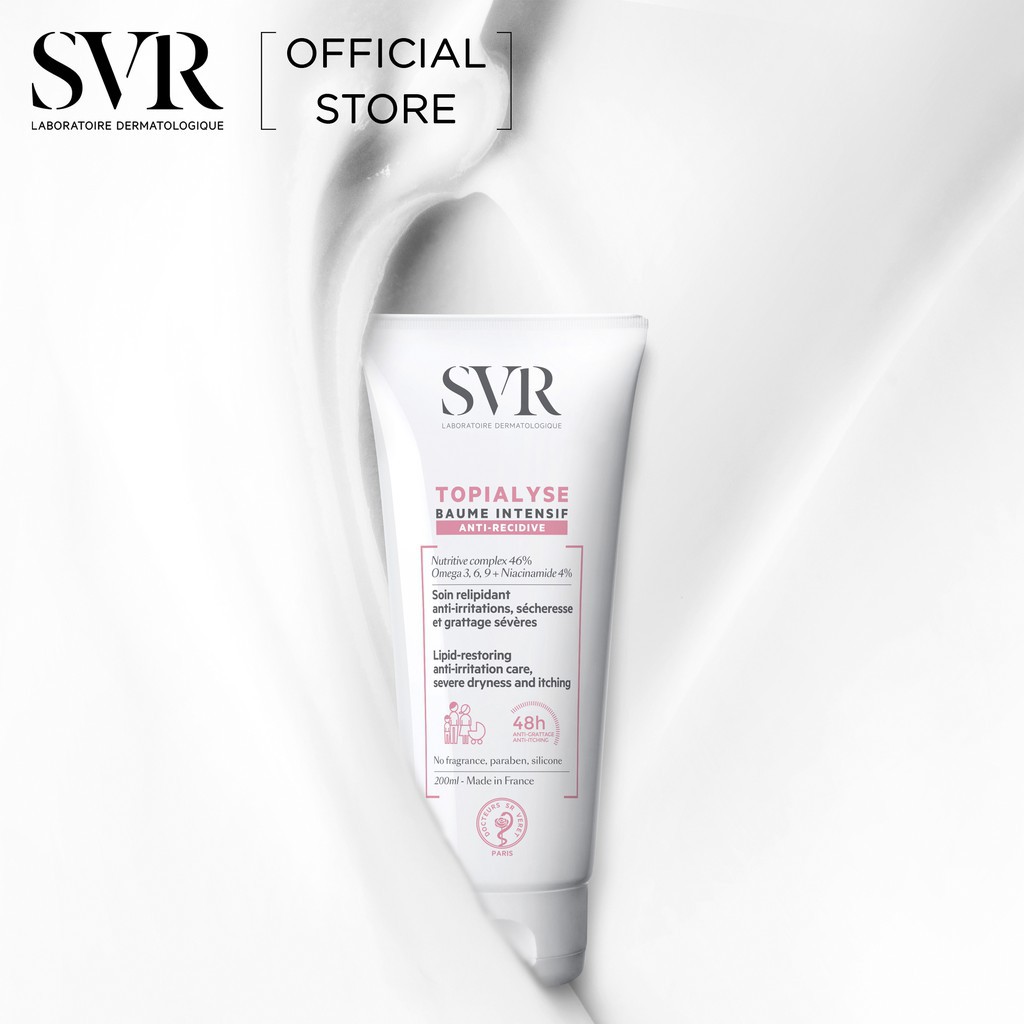 Kem dưỡng ẩm SVR Topialyse Baume Intensif - Dưỡng Ẩm SVR TOPIALYSE cho da khô, chàm, vảy nến 200ml