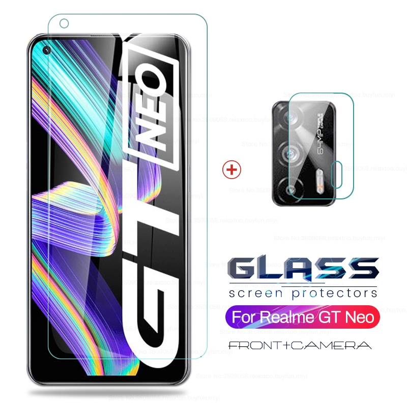 Kính cường lực bảo vệ camera + màn hình trước cho Realmi Gt Neo 1to2 Realme Gtneo Realmegt Neo 2021 5g có bán lẻ