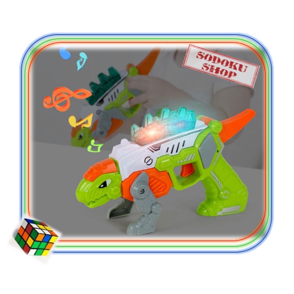 Đồ Chơi S.úng Khủng Long, Có Đèn Nhạc, Lắp Ráp Thay Đổi Hình Dáng 02133