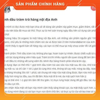 <Hàng auth, bill hãng> Tinh dầu tràm trà Dr.Organic