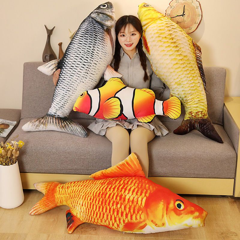 Gối Ôm Hình Cá Chép Nhồi Bông Ngộ Nghĩnh Đáng Yêu