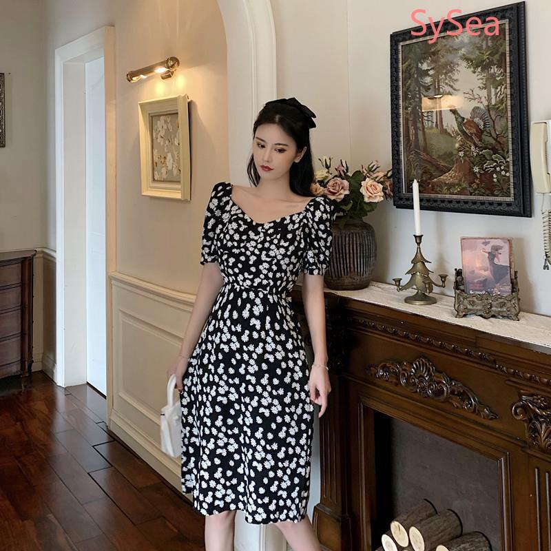 Women Summer Daisy Floral Chiffon Dress Dinner Party Evening Gown | BigBuy360 - bigbuy360.vn