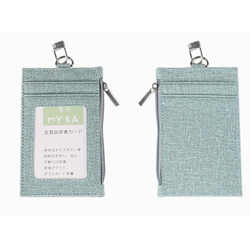 Ví Đựng Thẻ ID Bằng Vải Lanh Cotton Kèm Dây Đeo Cổ Tiện Dụng Cho Nam Và Nữ