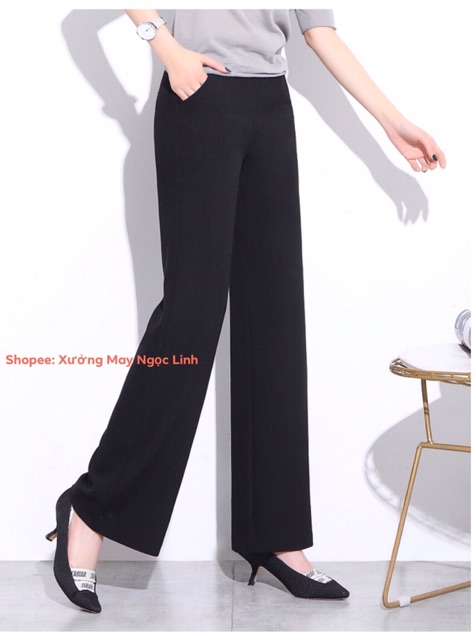 FS50K_Quần Culottes dáng dài cạp khóa chìm