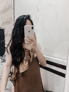 🌟🌟BY.TRINNIE 🌟🌟VÁY DÂY LỤA NÂU