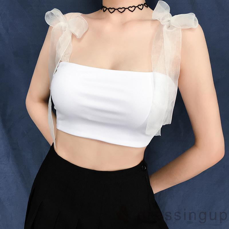 Áo croptop dây voan quyến rũ cho nữ