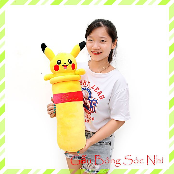 [Mua 1 Tặng 1] Gối Ôm Pikachu 💥 FREESHIP 💥 Gấu Bông Sóc Nhí - Mua 1 Gối Ôm Pikachu Tặng 1 Thước Dây Dài 1m5