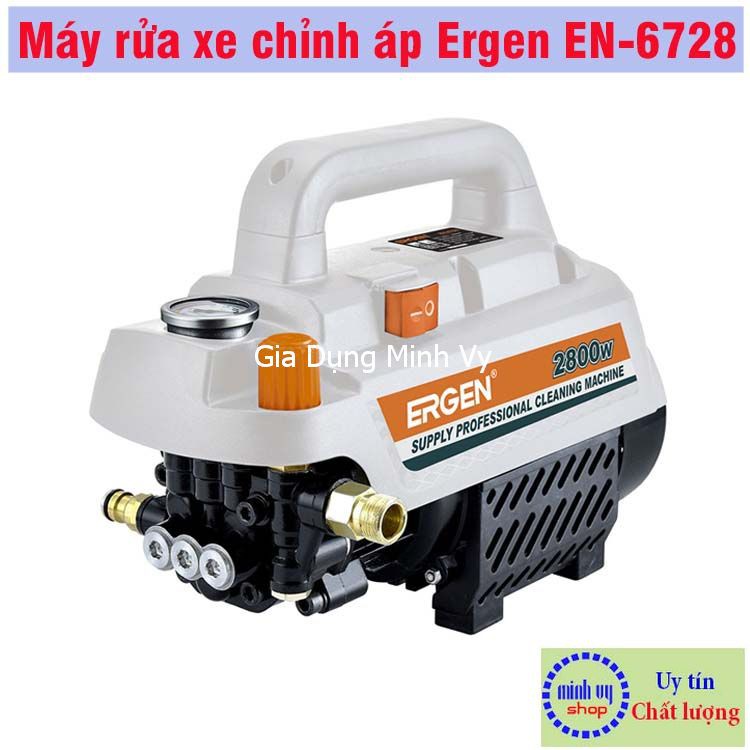 Máy xịt rửa xe, máy lạnh, điều hòa Ergen EN-6728 - Công suất lớn 2800W Có điều chỉnh áp