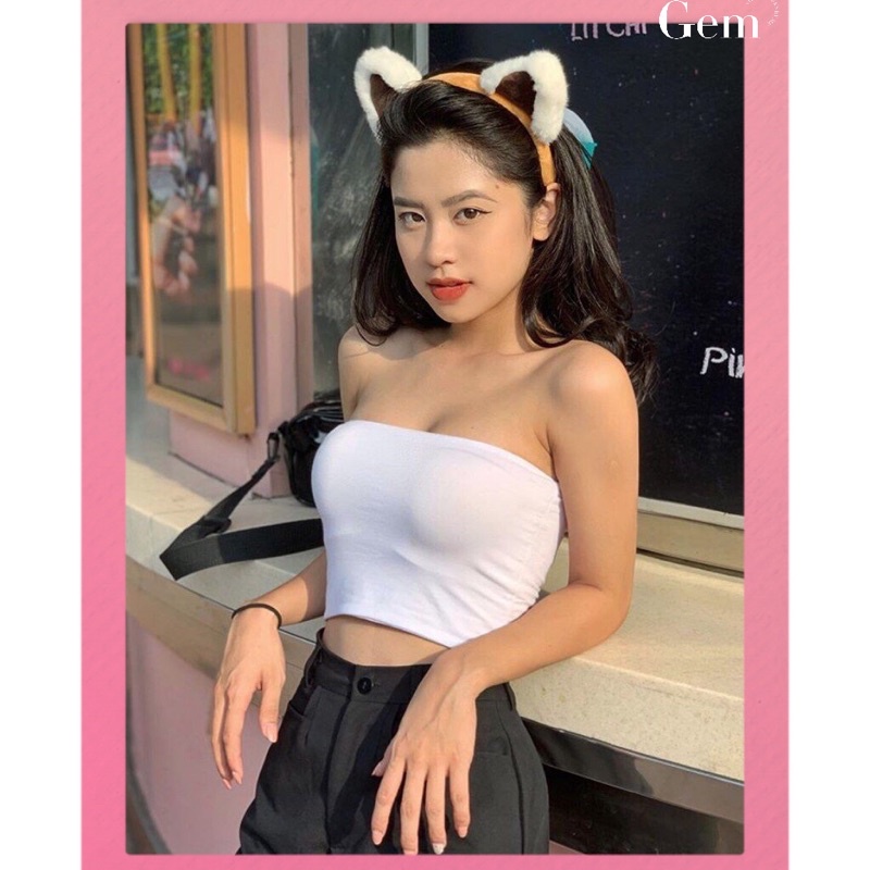 Áo quây ngực thun tăm nữ dáng croptop, áo ống siêu hot Gemstyle, chất liệu mùa hè mát mẻ