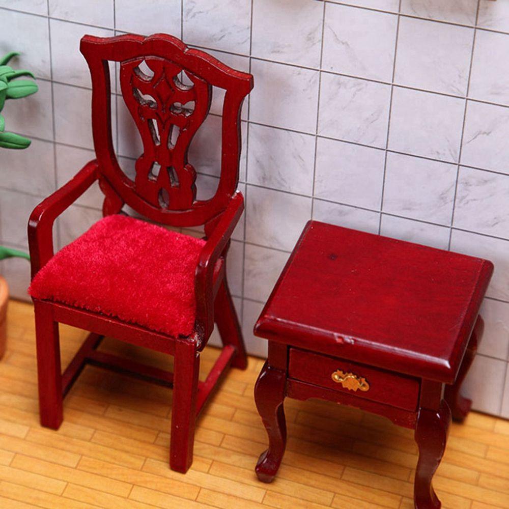 SUSANS Bàn Gỗ Mini Tỉ Lệ 1 / 12 Trang Trí Nhà Búp Bê