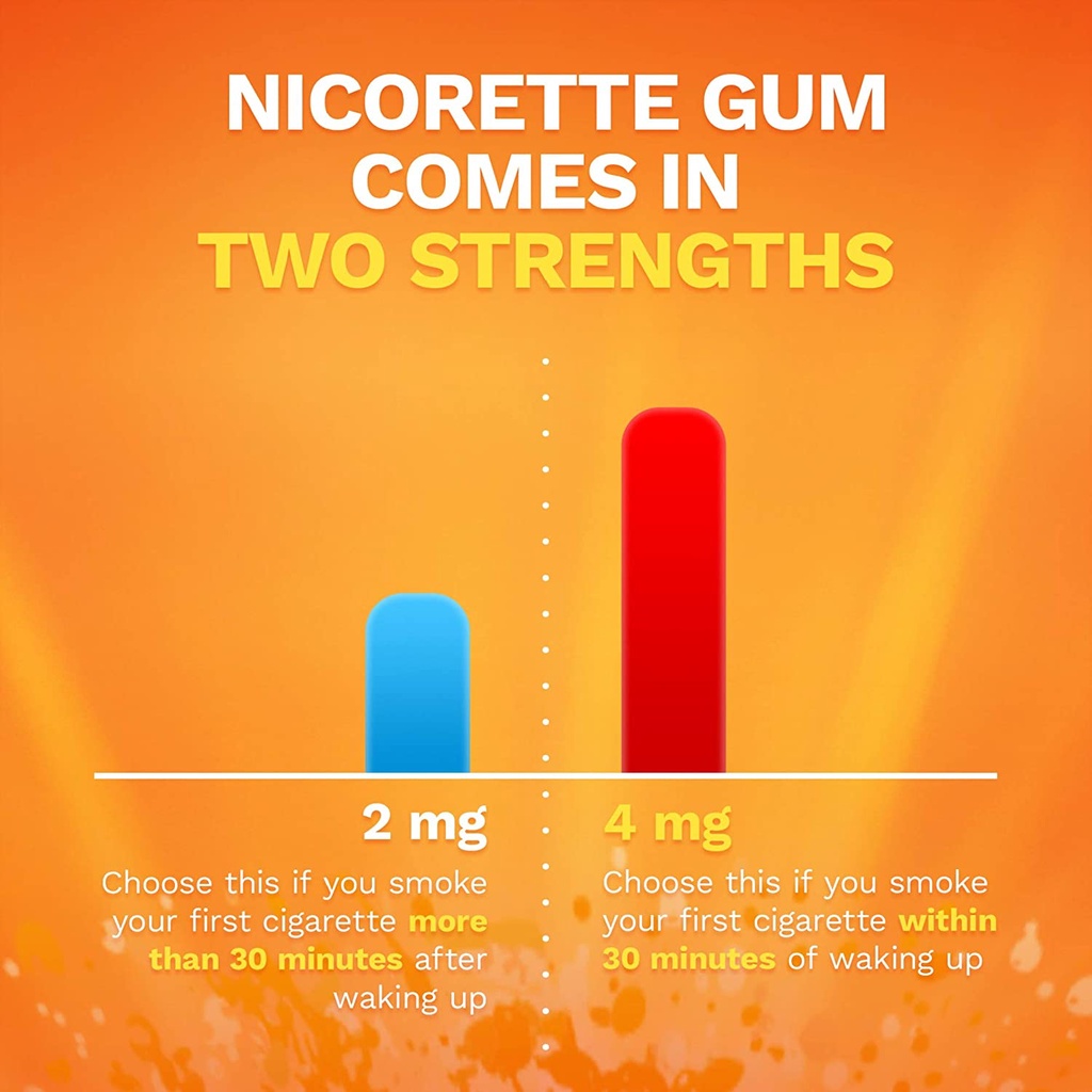 [DATE 04/2024] NICORETTE GUM 4MG 20 PIECES (20 MIẾNG VỊ TRÁI CÂY &amp; VỊ QUẾ)