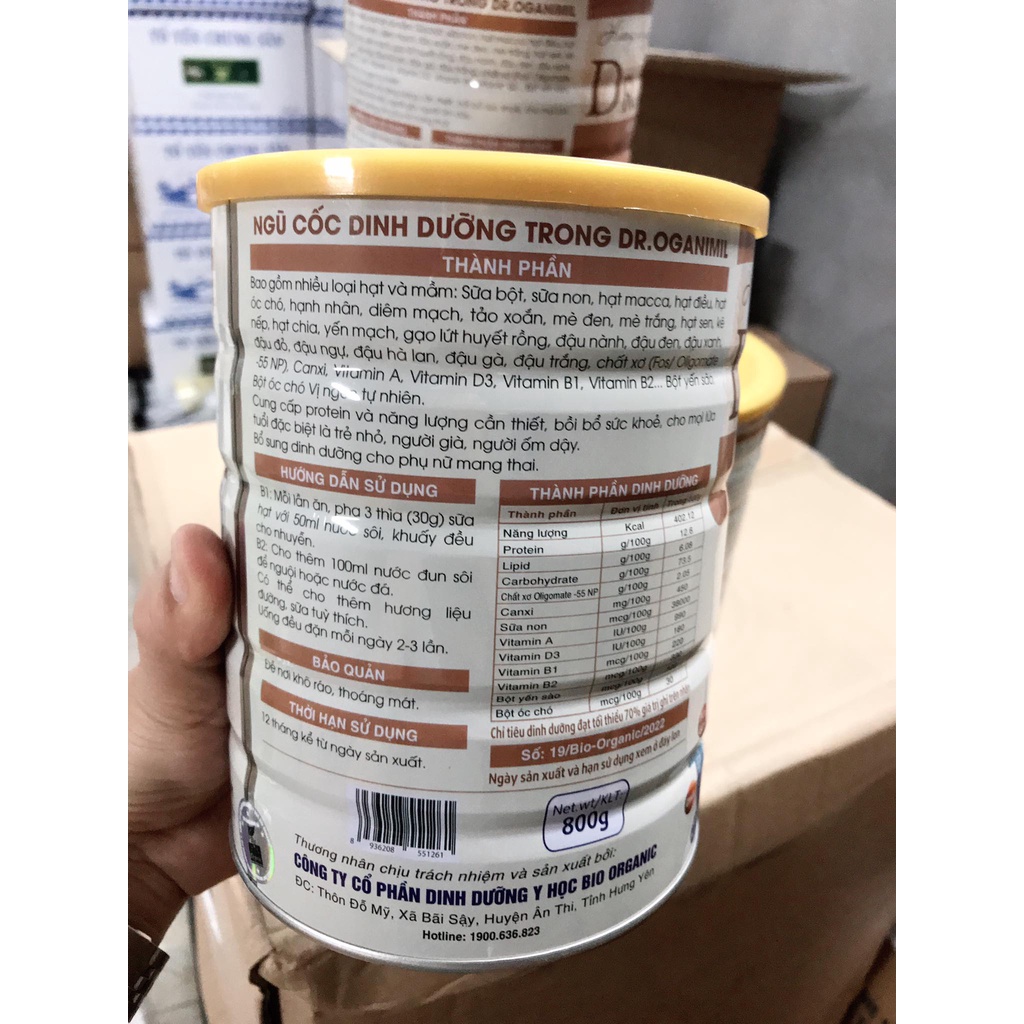 SỮA HẠT Dr OGANIMIL ( Hộp 800g )