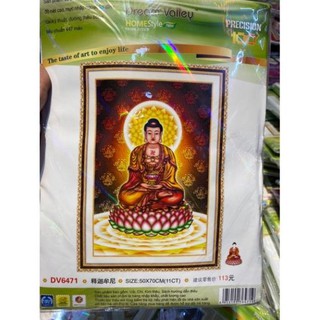 Tranh thêu chữ thập phật a di đà dream valley mẫu mới dv6471 chưa thêu