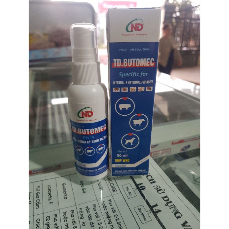 BUTOMEC trị ve bò chét cho chó mèo chai 50ml