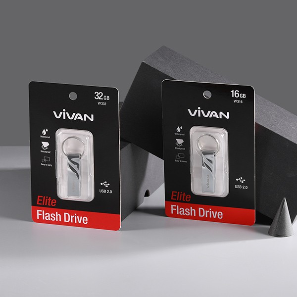 Thiết Bị Lưu Trữ USB 16GB/32GB VIVAN VF316/332 Flash Drive Đầu Kim Loại Siêu Nhẹ Kết Nối Nhanh - BẢO HÀNH 12 THÁNG