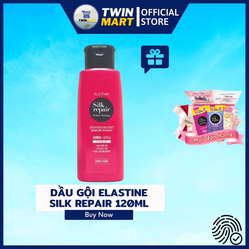 [ĐƠN 299K TẶNG SỮA TẮM 36K] Dầu gội Elastine Silk Repair 120ml nhập khẩu Hàn Quốc - chai mini du lịch