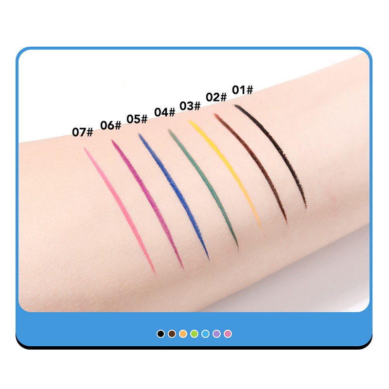 Bút Kẻ Mắt Dạng Lỏng 7 Màu Chống Nước Lâu Trôi Chống Mồ Hôi Không Dễ Nhòe