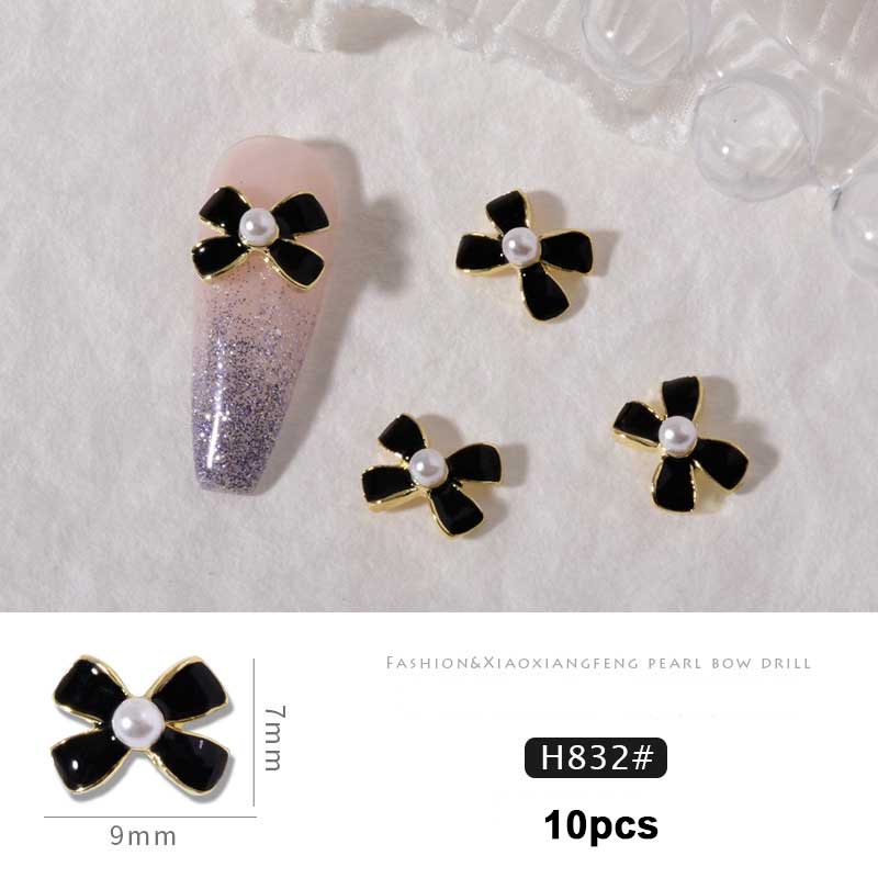 Bộ 10 HạT ĐíNh Trang Trí MóNg HìNh Nơ 3D