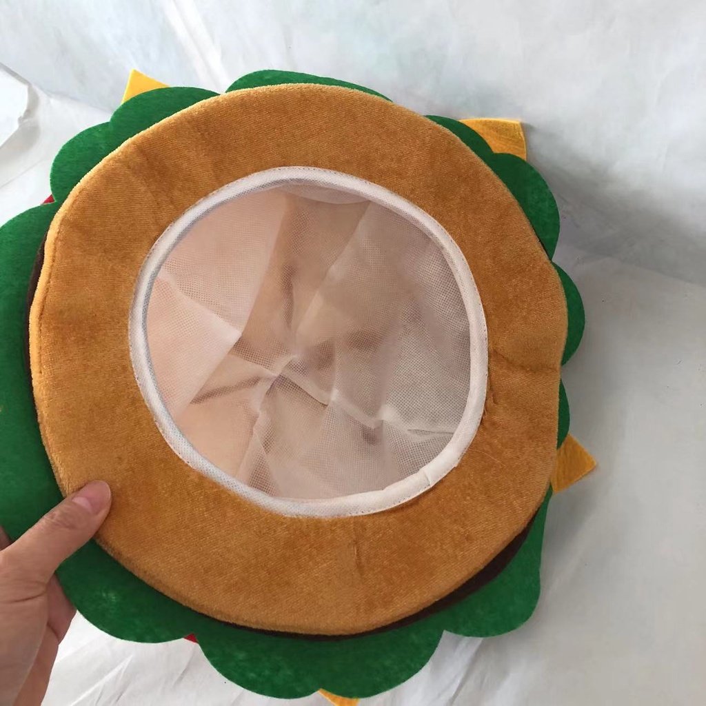 Nón Hình Bánh Hamburger Hoạt Hình Xinh Xắn Dùng Để Hóa Trang