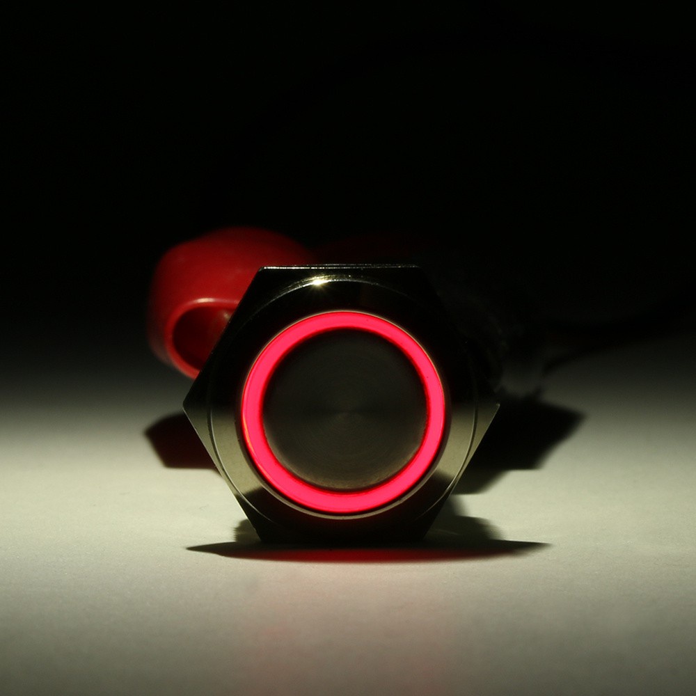 Công Tắc Kim Loại Chống Thấm Nước 3v 5v 9v 12v 24v 110v 220v Có Đèn Led Nhiều Màu