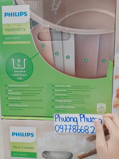 Nồi cơm philips Thái lan 2lit