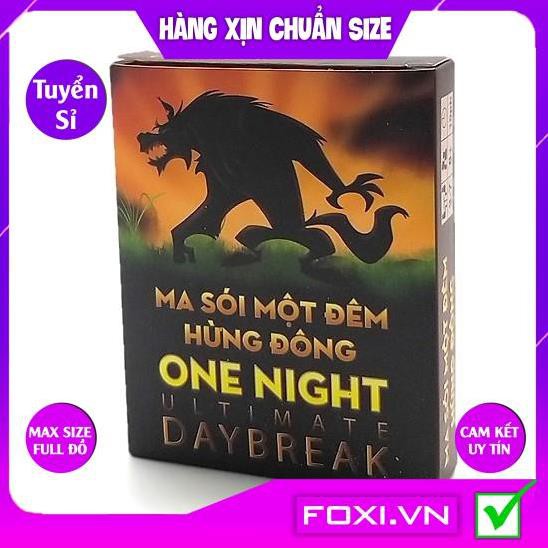 Boardgame Ma Sói One Night Ultimate Day Break-Phiên bản Việt Hóa-Cao Cấp-Trò chơi trí tuệ hay-Gắn kết tình cảm bạn bè