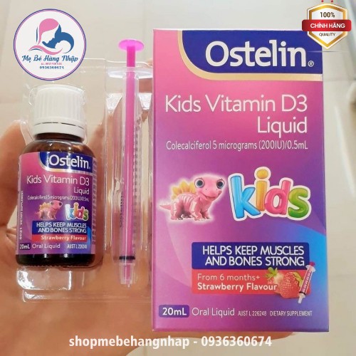 Vitamin D Ostelin Úc cho trẻ từ 6 tháng trở lên - 20ml - hàng Úc chính hãng