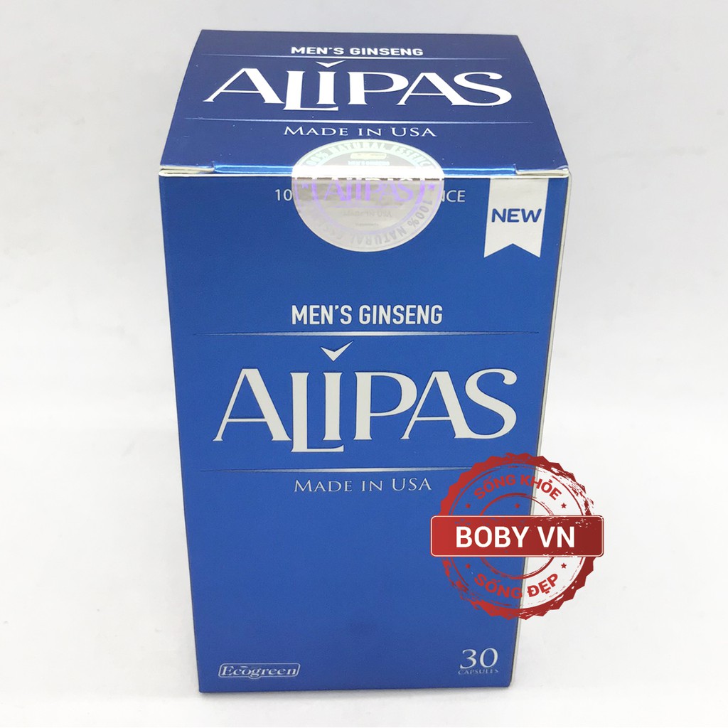 Men Ginseng Alipas / Alipas mới - Tăng cương sinh lý nam giới - Hộp 30 viên - - Chính hãng
