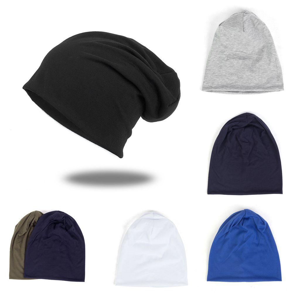 Mũ Beanie Hai Lớp Màu Trơn Phong Cách Thời Trang Thu Đông Cho Nam Và Nữ