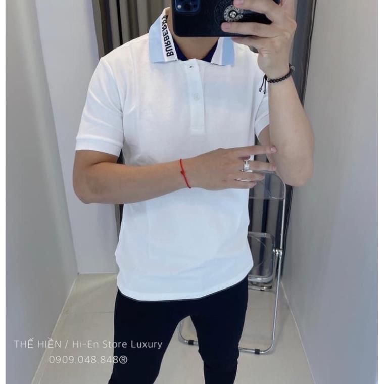 💥CHUẨN 1:1💥Áo polo BBR Viền cổ hoạ tiết trơn_Áo thun BBR Có cổ chất vải gai nhập khẩu New