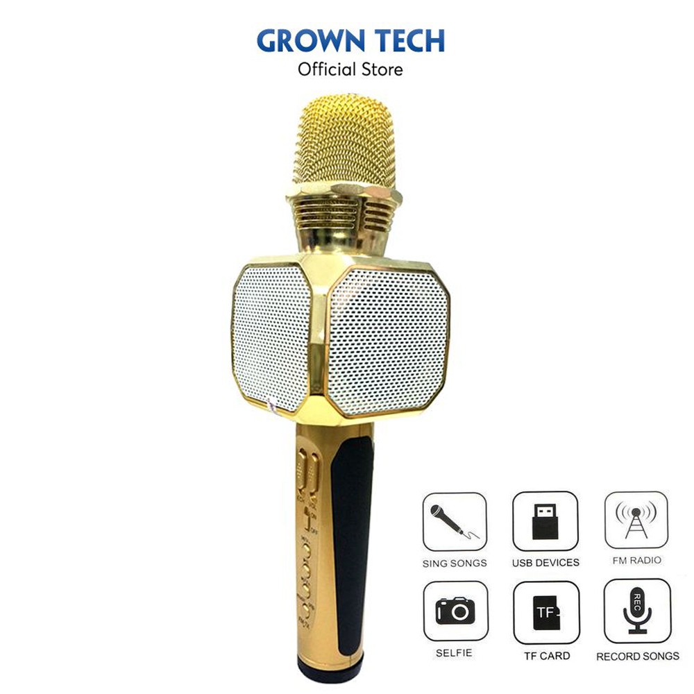 [Mã ELHACE giảm 4% đơn 300K] Micro karaoke bluetooth mini GrownTech YS 10A loa blutooth thu âm