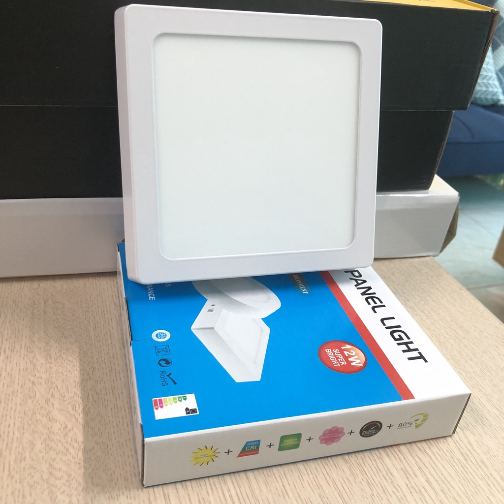 Đèn led ốp trần nổi 12w/18w/24w Vuông/Tròn Ánh Sáng Trắng