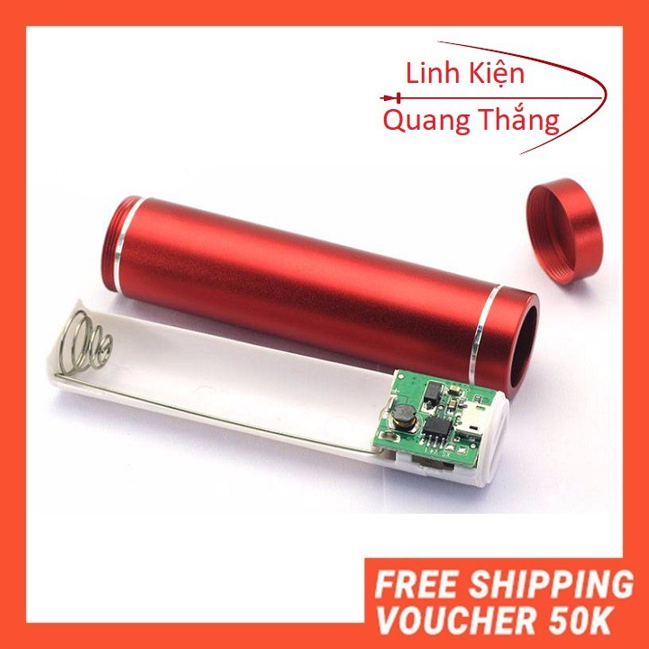 Box Sạc Dự Phòng 1 Cell 1A 18650 -Có Sẵn Lò Xo ( màu sắc ngẫu nhiên)