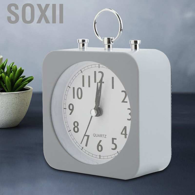 Soxii Vintage Alarm Clock Quiet Clocks Battery Bedside Desk With Loud Ringing Bell AU