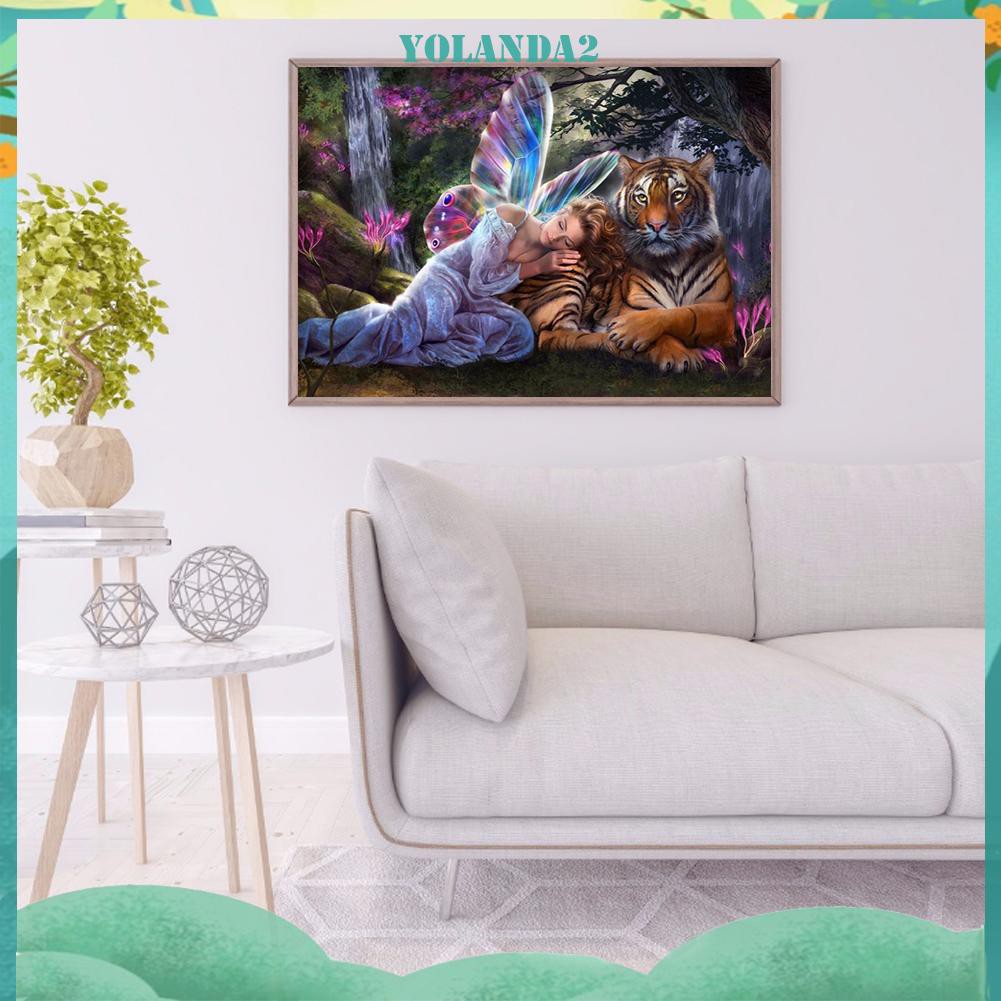 Set tranh thêu chữ thập hình con hổ 11CT độc đáo