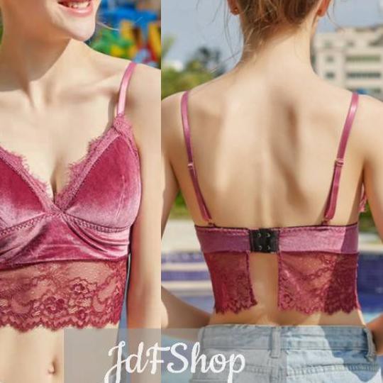 Áo Bralette Nhung Phối Ren Jdf Shop 339 Cdd2