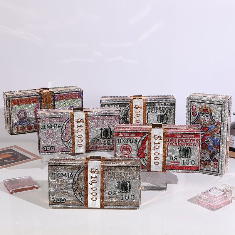 Bán Chạy Ví Cầm Tay Đính Kim Cương Đồng Đô La Cổ Điển Cá Tính Thời Trang Cho Nữ