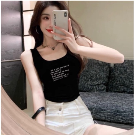 Mẫu mới - Áo 3 lỗ thun tăm in chữ phong cách Hàn Quốc siêu đẹp