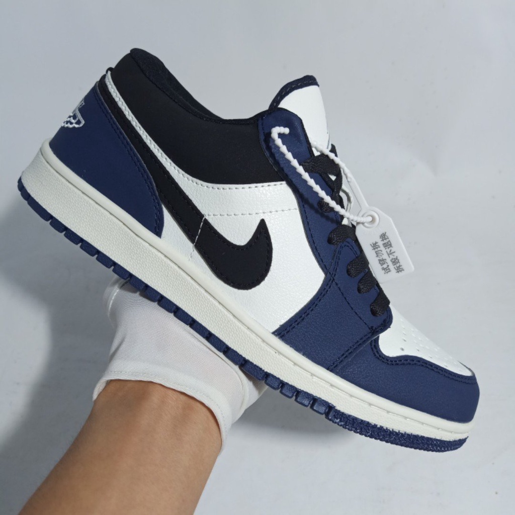 Giày Jordan Cổ Thấp JD1 Low, Giày Thể Thao Nam Nữ Sneaker Jordan Xanh Navi Thấp Cổ  Nam Nữ Chuẩn 11
