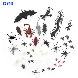 【items】44pcs Mixed Insect Reptile Scorpion Mouse Model Kids Bag gift Novelty A